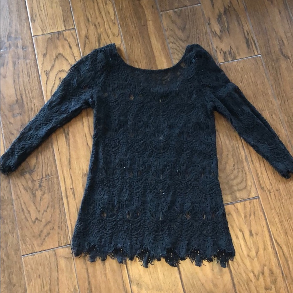 Black lace blouse forever 21